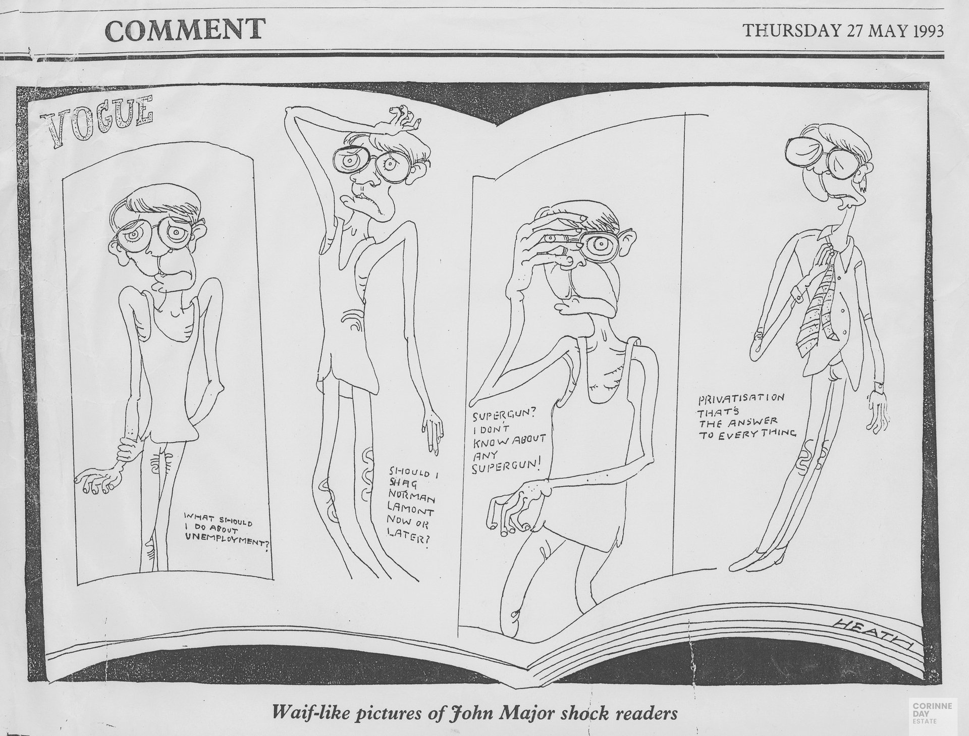 Comment: Waif-like pictures of John Major shock readers, Evening Standard, 27 May 1993 — Image 1 of 1