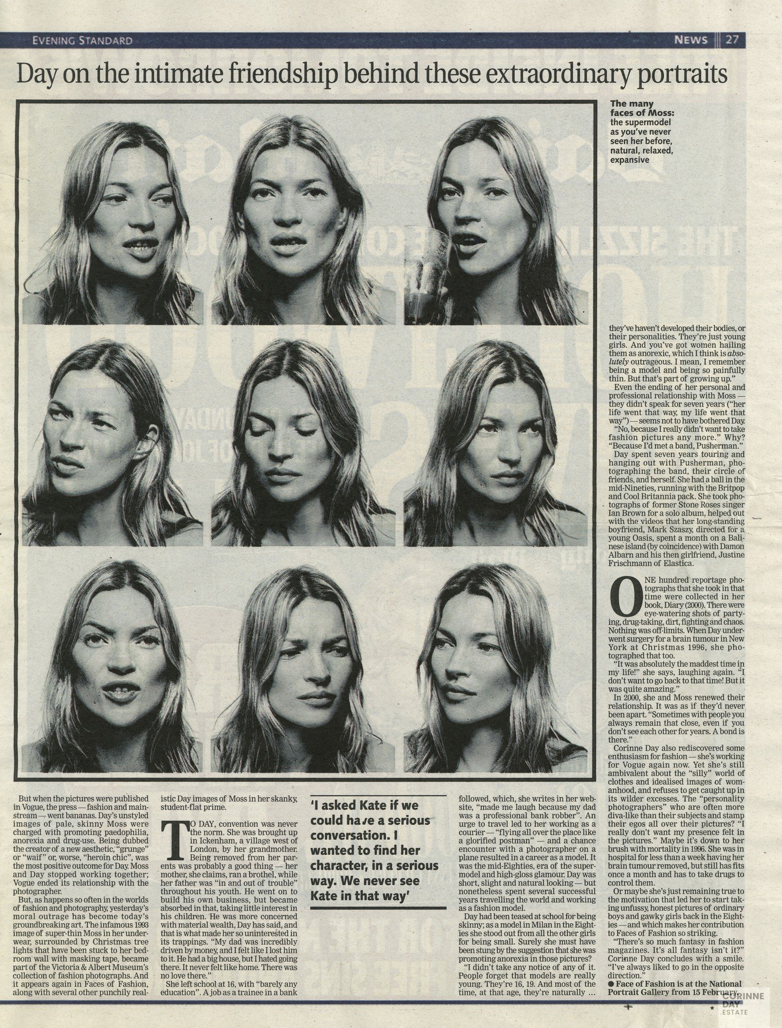 Day on the intimate friendship behind these extraordinary portraits, Evening Standard, 7 Feb 2007 — Image 1 of 1