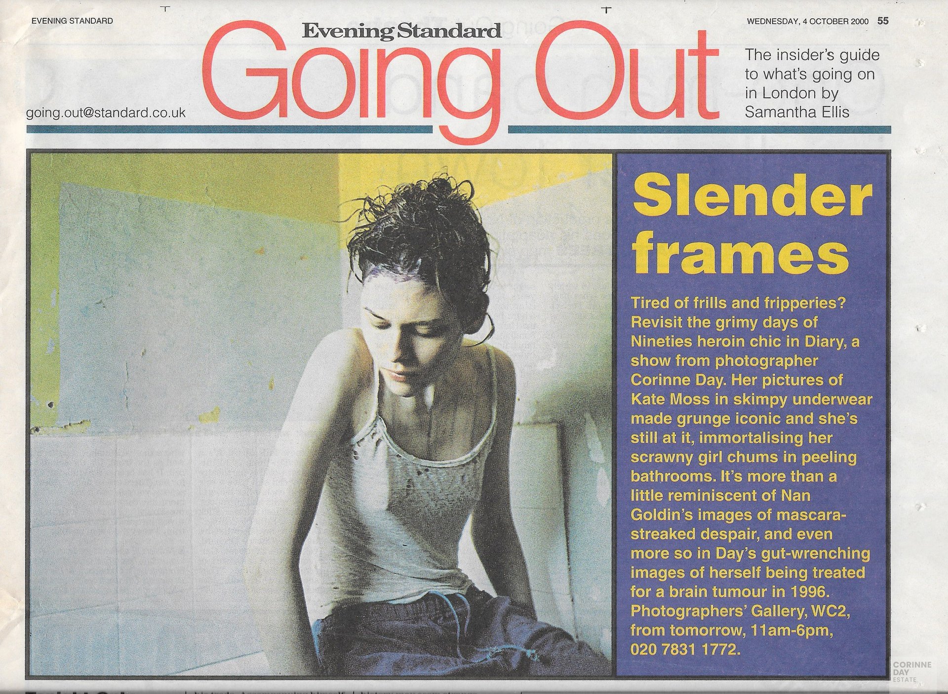 Slender frames, Evening Standard, Oct 2000 — Image 1 of 1