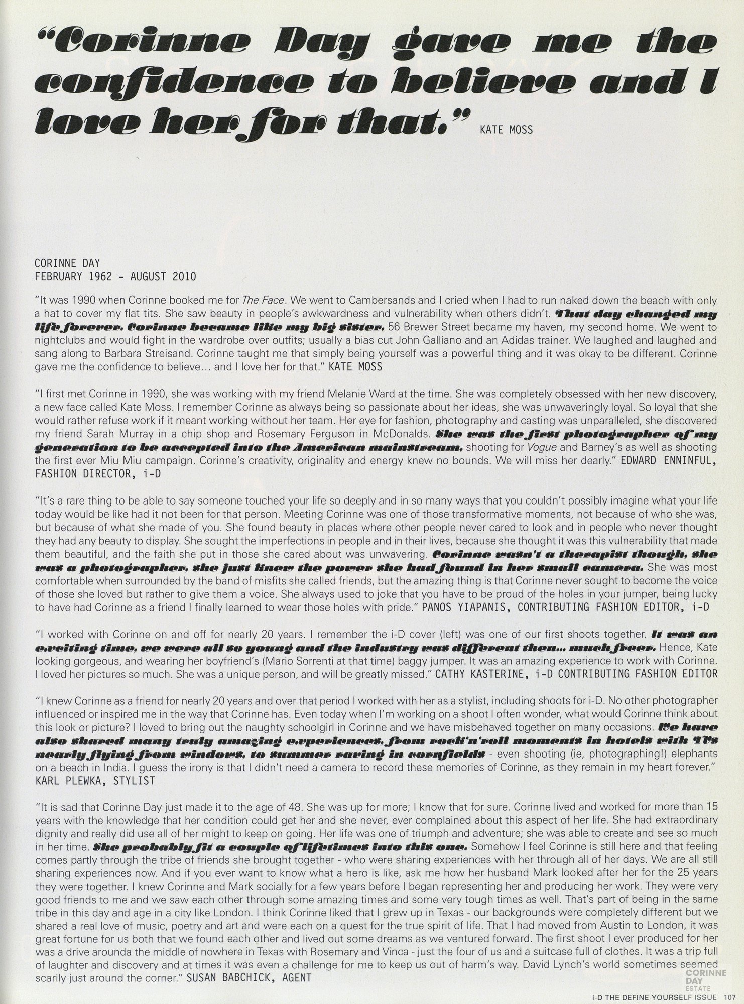 The Define Yourself Issue, i-D, 2010 — Image 1 of 1