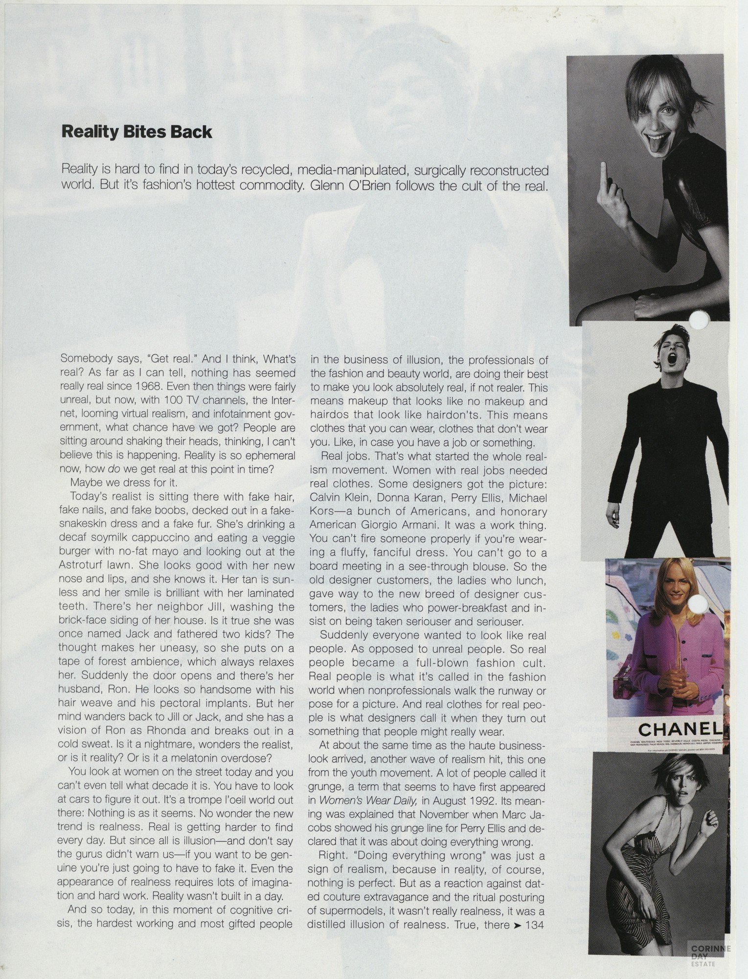 Reality Bites Back, Harper's Bazaar, Jul 1996 — Image 1 of 2