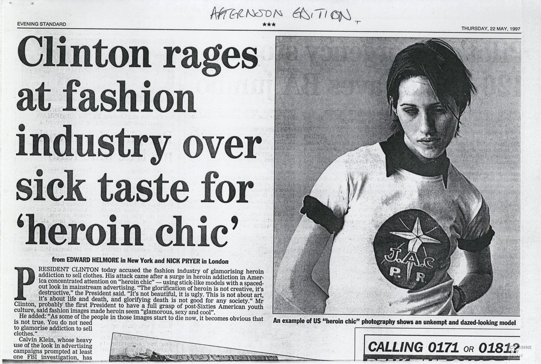 Clinton rages at fashion industry over sick taste for 'heroin chic ...