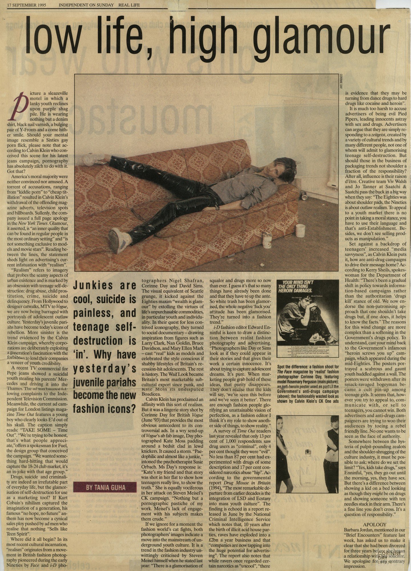 Low life, high glamour, The Independnent on Sunday, 17 Dec 1995 — Image 1 of 1