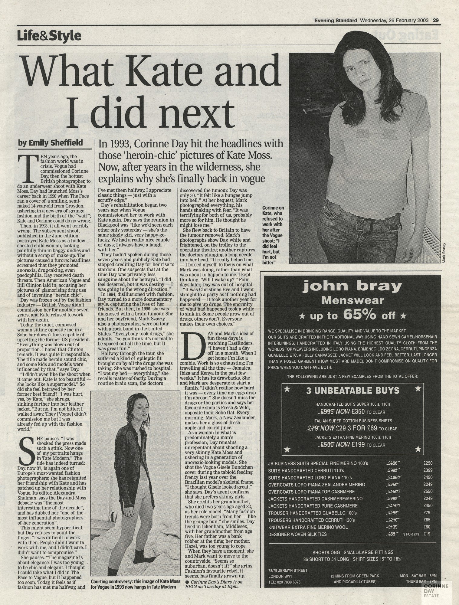 What Kate and I did next, Evening Standard, 26 Feb 2003 — Image 1 of 1