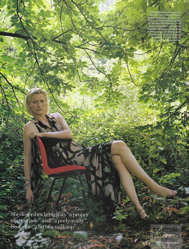 Tilda Swinton, British Vogue, December 2005 — Image 2 of 2