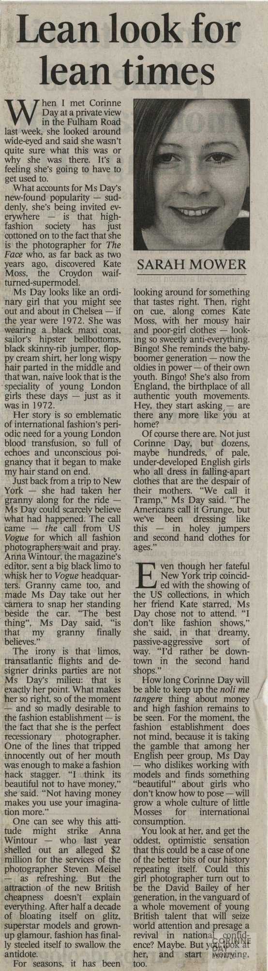 Lean look for lean times, The Times, 25 Nov 1992 — Image 1 of 1