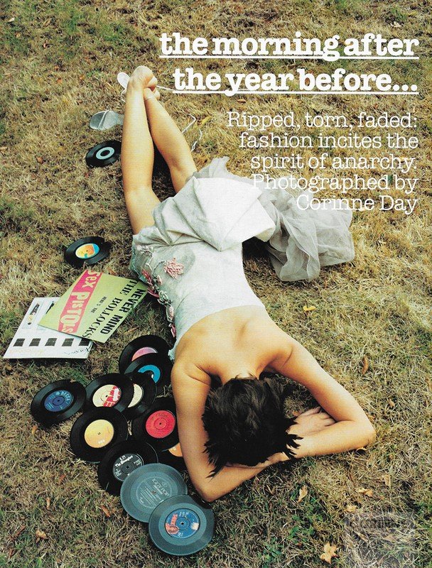 The morning after the year before..., British Vogue, January 2002 — Image 1 of 9
