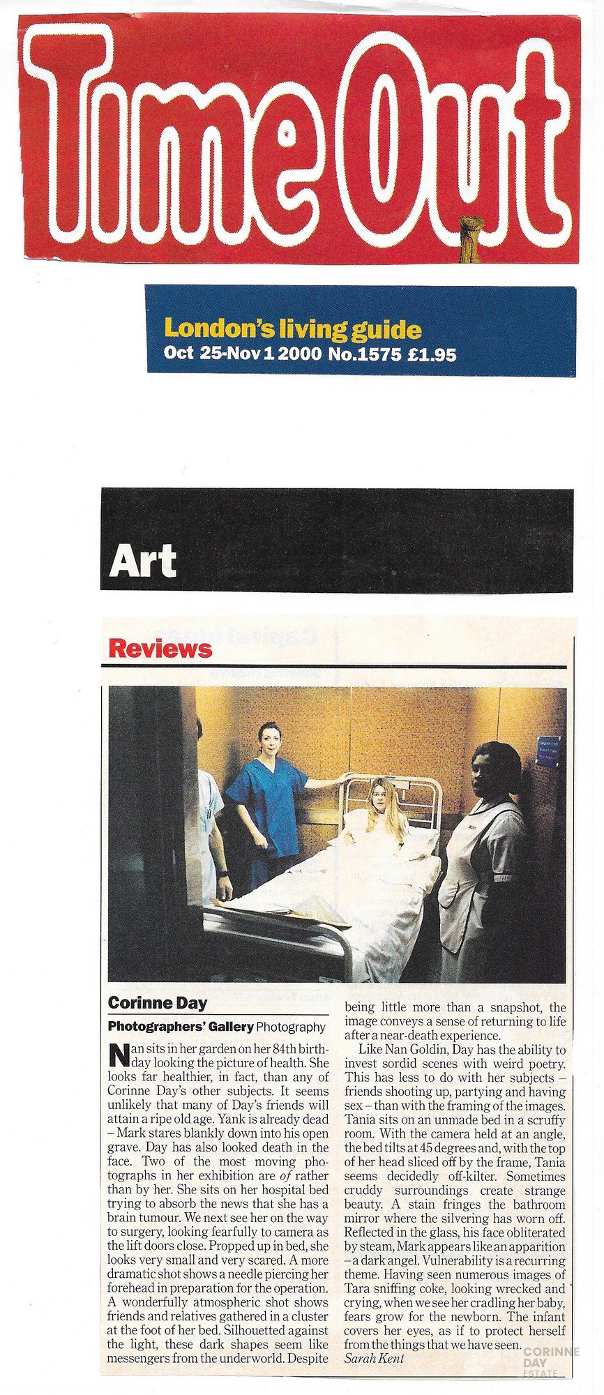 Corinne Day Photographers Gallery, Time Out Art Review, Oct 2000 — Image 1 of 1