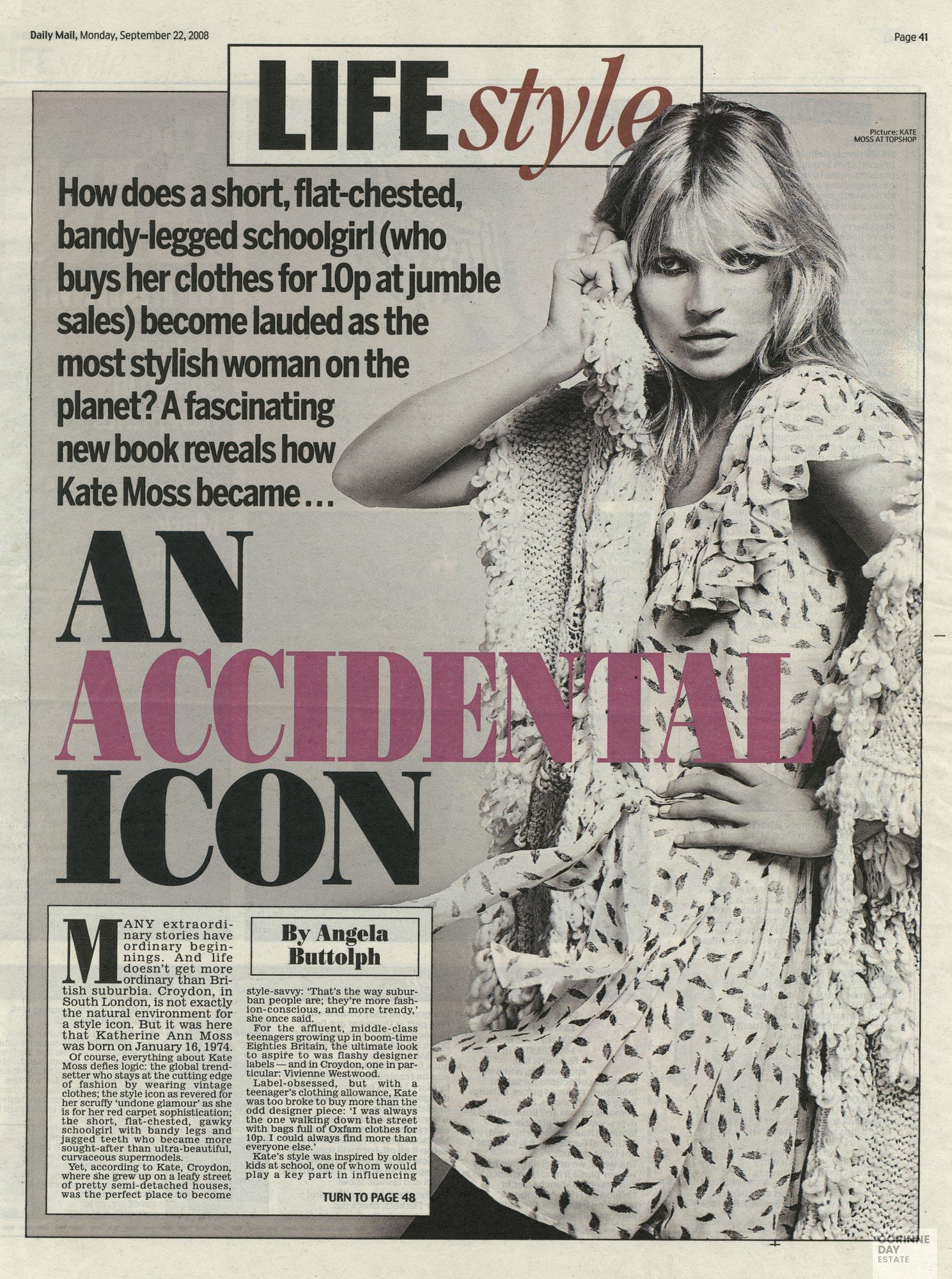 An Accidental Icon, Daily Mail, 22 Sep 2008 — Image 1 of 3