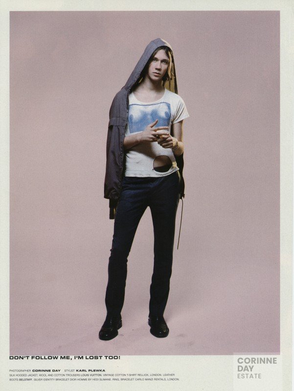 Don't follow me, I'm lost too!, Vogue Hommes International, SUMMER 2003 — Image 1 of 10